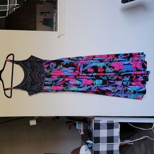 Vibrant floral maxi dress